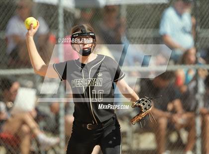 Thumbnail 1 in Hebron Christian Academy vs Wesleyan (GHSA 3A State Tournament) photogallery.