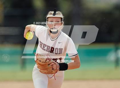 Thumbnail 2 in Hebron Christian Academy vs Wesleyan (GHSA 3A State Tournament) photogallery.