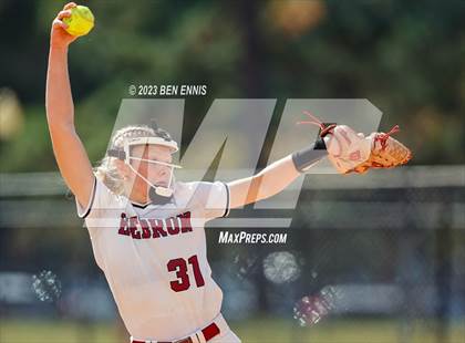 Thumbnail 1 in Hebron Christian Academy vs Wesleyan (GHSA 3A State Tournament) photogallery.