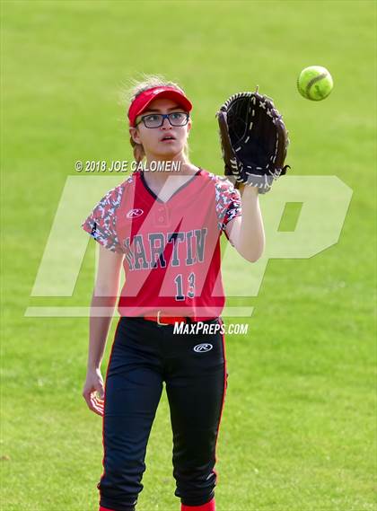 Thumbnail 2 in Martin vs Burbank (SAISD Softball Tournament) photogallery.