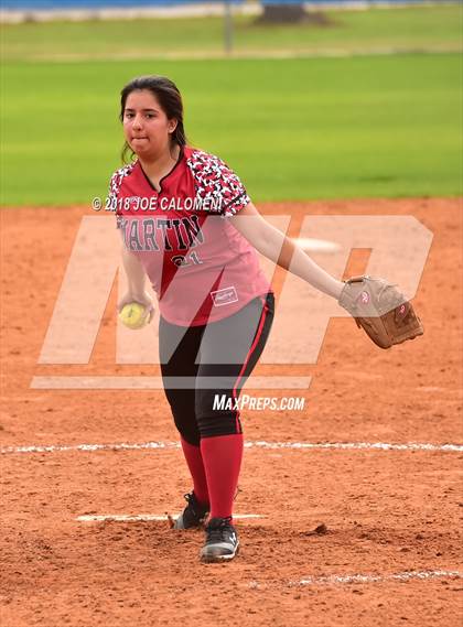 Thumbnail 2 in Martin vs Burbank (SAISD Softball Tournament) photogallery.