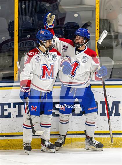 Thumbnail 2 in Frederick Gunn vs. Mount St. Charles (True Hockey Prep Cup) photogallery.