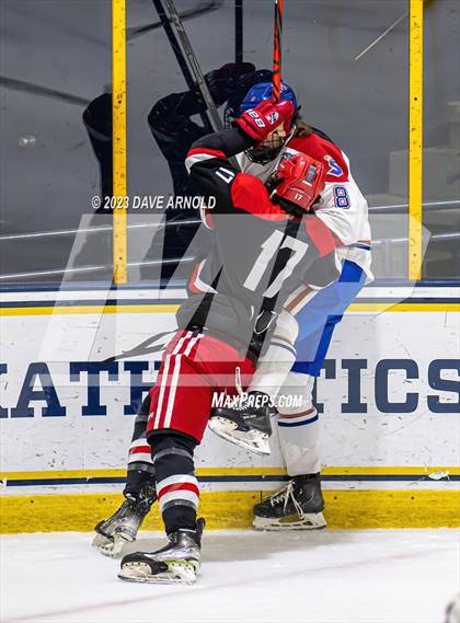 Thumbnail 2 in Frederick Gunn vs. Mount St. Charles (True Hockey Prep Cup) photogallery.