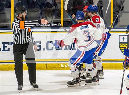 Thumbnail 3 in Frederick Gunn vs. Mount St. Charles (True Hockey Prep Cup) photogallery.