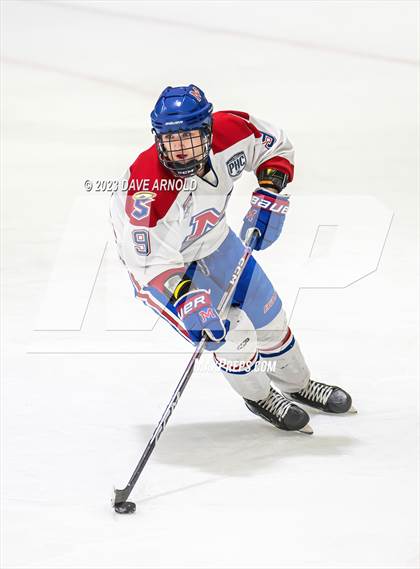 Thumbnail 2 in Frederick Gunn vs. Mount St. Charles (True Hockey Prep Cup) photogallery.