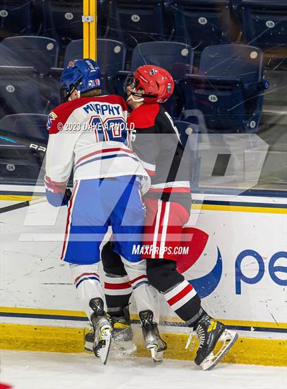Thumbnail 2 in Frederick Gunn vs. Mount St. Charles (True Hockey Prep Cup) photogallery.