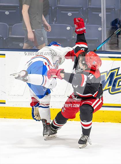 Thumbnail 3 in Frederick Gunn vs. Mount St. Charles (True Hockey Prep Cup) photogallery.