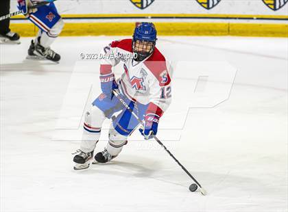 Thumbnail 3 in Frederick Gunn vs. Mount St. Charles (True Hockey Prep Cup) photogallery.