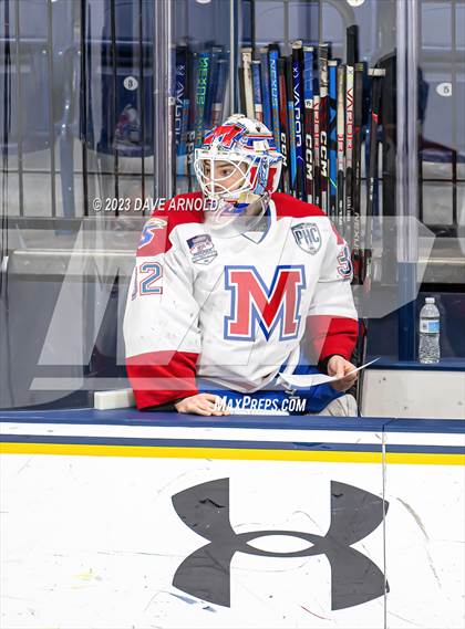 Thumbnail 3 in Frederick Gunn vs. Mount St. Charles (True Hockey Prep Cup) photogallery.