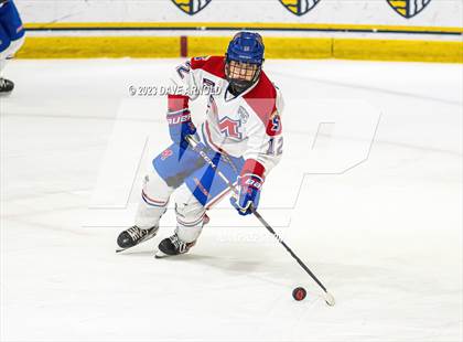 Thumbnail 2 in Frederick Gunn vs. Mount St. Charles (True Hockey Prep Cup) photogallery.