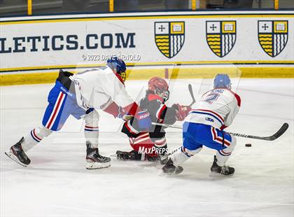 Thumbnail 3 in Frederick Gunn vs. Mount St. Charles (True Hockey Prep Cup) photogallery.
