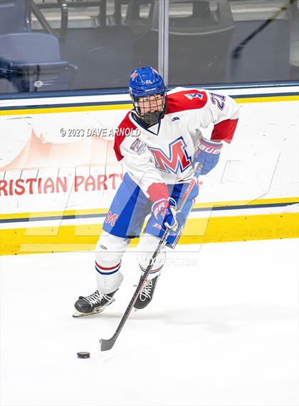 Thumbnail 3 in Frederick Gunn vs. Mount St. Charles (True Hockey Prep Cup) photogallery.
