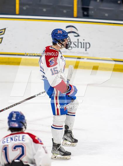 Thumbnail 2 in Frederick Gunn vs. Mount St. Charles (True Hockey Prep Cup) photogallery.