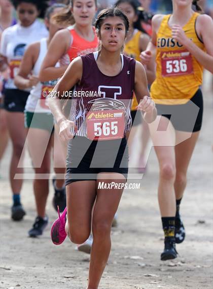 Thumbnail 2 in CIF Central Section Cross Country Championships (Girls D3 Race) photogallery.
