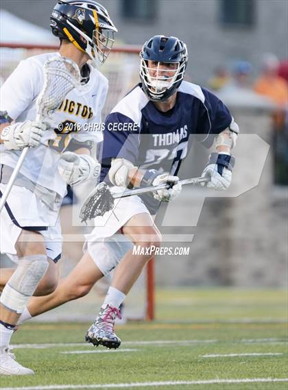 Thumbnail 2 in Webster Thomas vs. Victor (Section 5 Class B Final) photogallery.