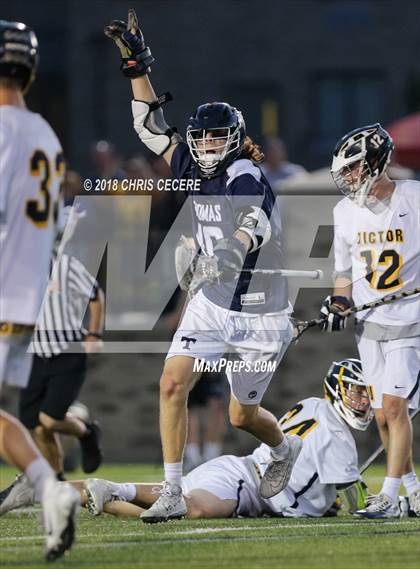 Thumbnail 2 in Webster Thomas vs. Victor (Section 5 Class B Final) photogallery.