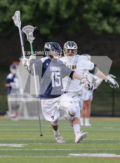 Thumbnail 3 in Webster Thomas vs. Victor (Section 5 Class B Final) photogallery.