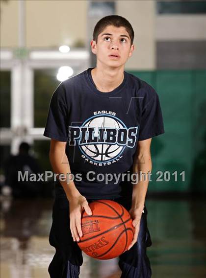 Thumbnail 1 in Huntington Park College-Ready Academy vs. Pilibos (Tip-Off Classic) photogallery.