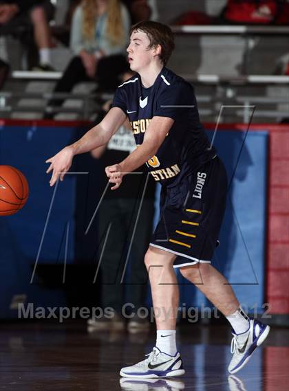 Thumbnail 3 in Prestonwood Christian vs. Madison Prep Academy (Thanksgiving Hoopfest) photogallery.