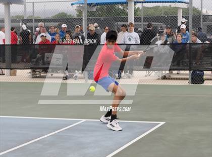 Thumbnail 2 in UIL 6A Boys Tennis Semifinal photogallery.