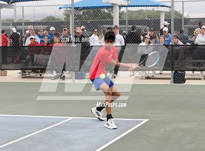 Thumbnail 3 in UIL 6A Boys Tennis Semifinal photogallery.