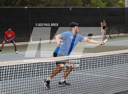 Thumbnail 2 in UIL 6A Boys Tennis Semifinal photogallery.