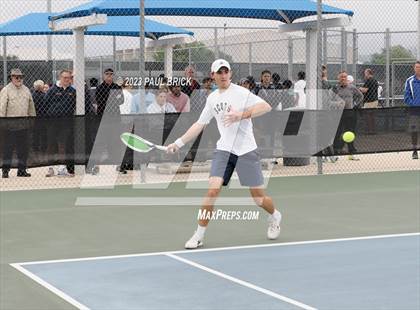Thumbnail 3 in UIL 6A Boys Tennis Semifinal photogallery.