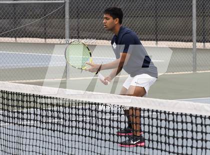 Thumbnail 1 in UIL 6A Boys Tennis Semifinal photogallery.