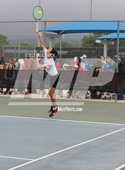Thumbnail 3 in UIL 6A Boys Tennis Semifinal photogallery.