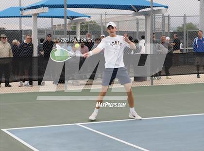 Thumbnail 1 in UIL 6A Boys Tennis Semifinal photogallery.