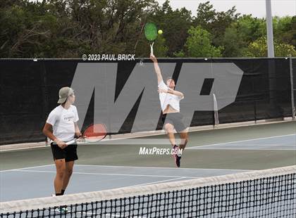 Thumbnail 2 in UIL 6A Boys Tennis Semifinal photogallery.