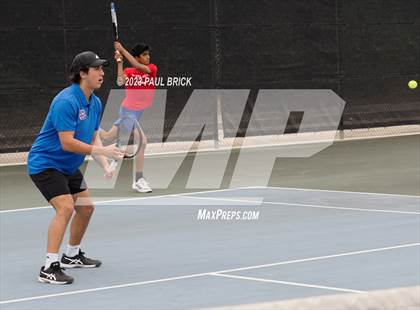 Thumbnail 3 in UIL 6A Boys Tennis Semifinal photogallery.