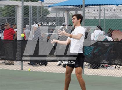 Thumbnail 3 in UIL 6A Boys Tennis Semifinal photogallery.