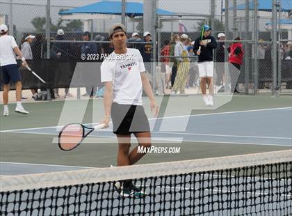 Thumbnail 1 in UIL 6A Boys Tennis Semifinal photogallery.