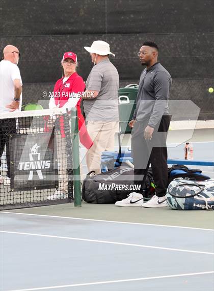 Thumbnail 3 in UIL 6A Boys Tennis Semifinal photogallery.