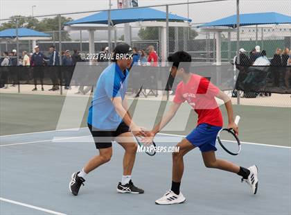 Thumbnail 1 in UIL 6A Boys Tennis Semifinal photogallery.