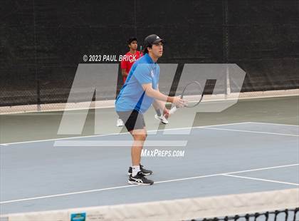 Thumbnail 2 in UIL 6A Boys Tennis Semifinal photogallery.