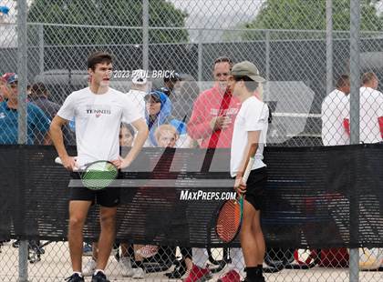 Thumbnail 3 in UIL 6A Boys Tennis Semifinal photogallery.