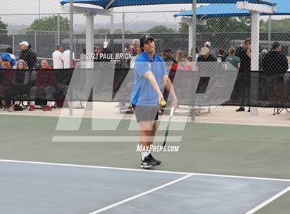 Thumbnail 2 in UIL 6A Boys Tennis Semifinal photogallery.