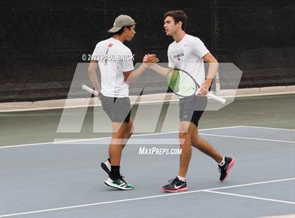 Thumbnail 1 in UIL 6A Boys Tennis Semifinal photogallery.