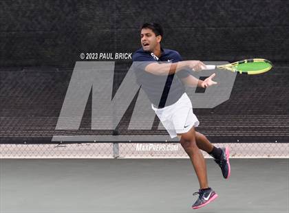 Thumbnail 2 in UIL 6A Boys Tennis Semifinal photogallery.