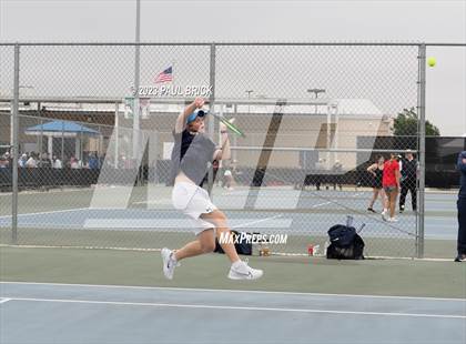 Thumbnail 2 in UIL 6A Boys Tennis Semifinal photogallery.