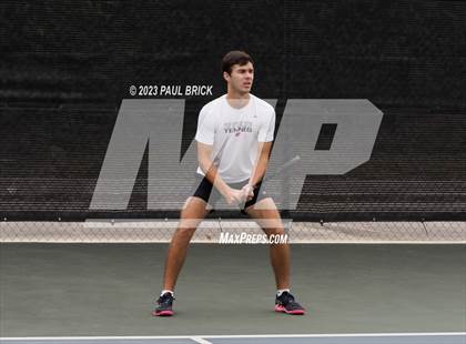 Thumbnail 2 in UIL 6A Boys Tennis Semifinal photogallery.