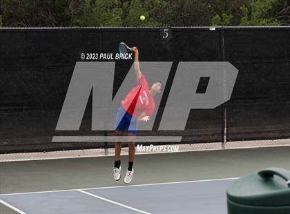 Thumbnail 3 in UIL 6A Boys Tennis Semifinal photogallery.