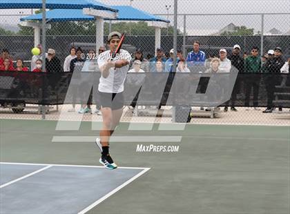 Thumbnail 1 in UIL 6A Boys Tennis Semifinal photogallery.