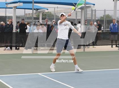 Thumbnail 2 in UIL 6A Boys Tennis Semifinal photogallery.
