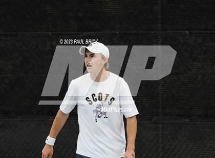 Thumbnail 1 in UIL 6A Boys Tennis Semifinal photogallery.