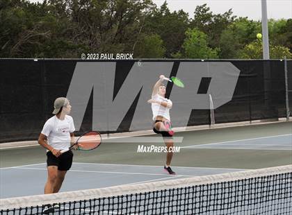 Thumbnail 3 in UIL 6A Boys Tennis Semifinal photogallery.