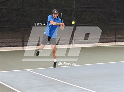 Thumbnail 1 in UIL 6A Boys Tennis Semifinal photogallery.