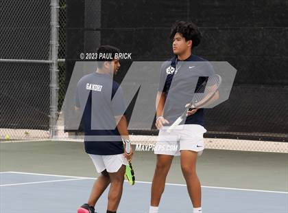Thumbnail 2 in UIL 6A Boys Tennis Semifinal photogallery.